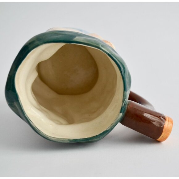 Vintage Japan Pirate Head Mug Face Stein Winking Eye Patch Ceramic 1950s - Picture 5 of 7